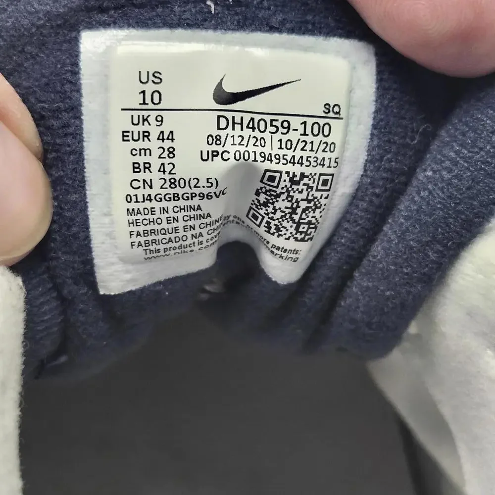 Nike Air Max 1 Men's Sneakers Size 10 White Gray Navy - Picture 9 of 9